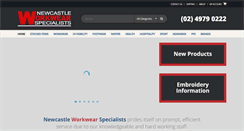 Desktop Screenshot of newcastleworkwearspecialists.com.au